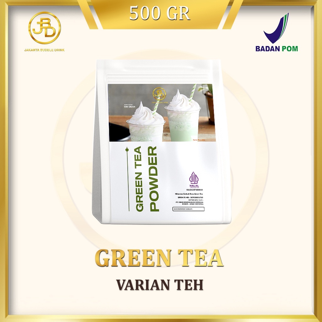 

Bubuk Minuman Premium GREEN TEA 500GR -Jakarta Bubble Drink | BPOM&HALAL