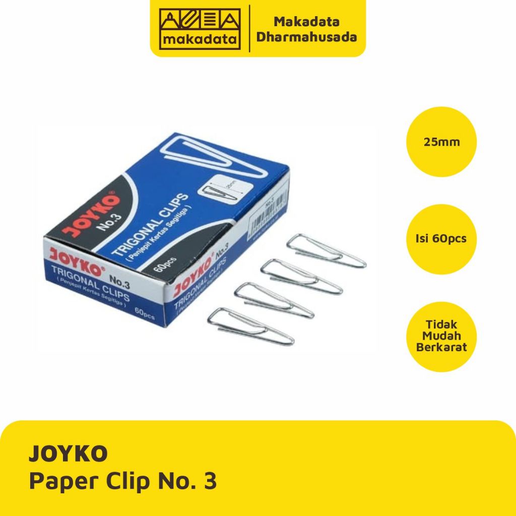 

PAPER CLIP | KLIP PENJEPIT KERTAS JOYKO NO.3 (1 PCS)