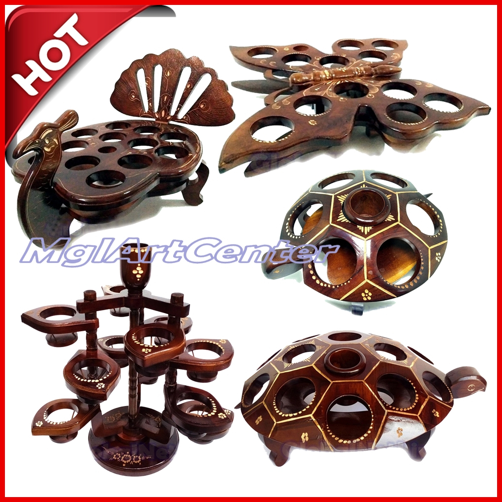 Tempat Gelas Air Mineral Aqua Kayu Jati motif