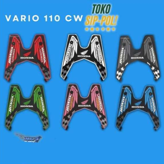 KARPET MOTOR HONDA VARIO 110 CW KARBU BAHAN KARET ASLI LENTUR ANTI LICIN MODEL TRENDY SYLISH