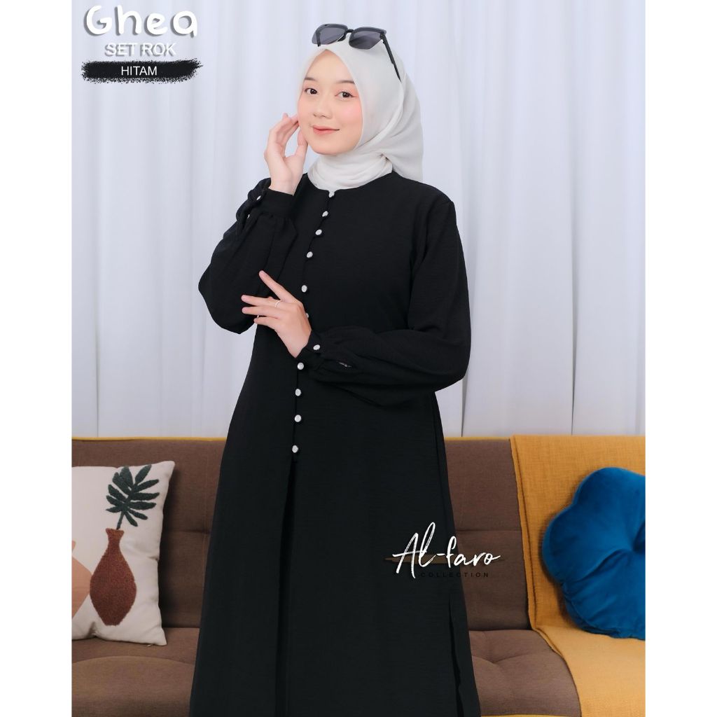 SET ROK GHEA YUSELLA CRINGKEL BY ALFARO SETELAN POLOS KEKINIAN STYLE OOTD FASHION REMAJA