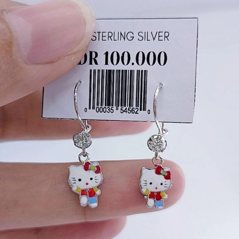 ANTING HK PERAK ASLI 925  LAPIS EMAS ETALASE HK100