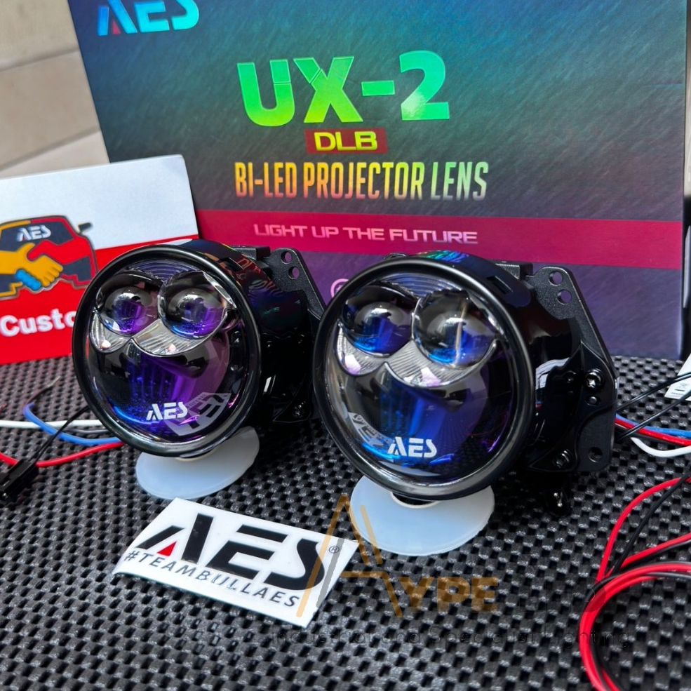 ORIGINAL BILED AES UX-2 DLB 75 WATT 3 INCHI BLUELENS PROJECTOR LENS PROJIE BILED AES DOUBLE LASER