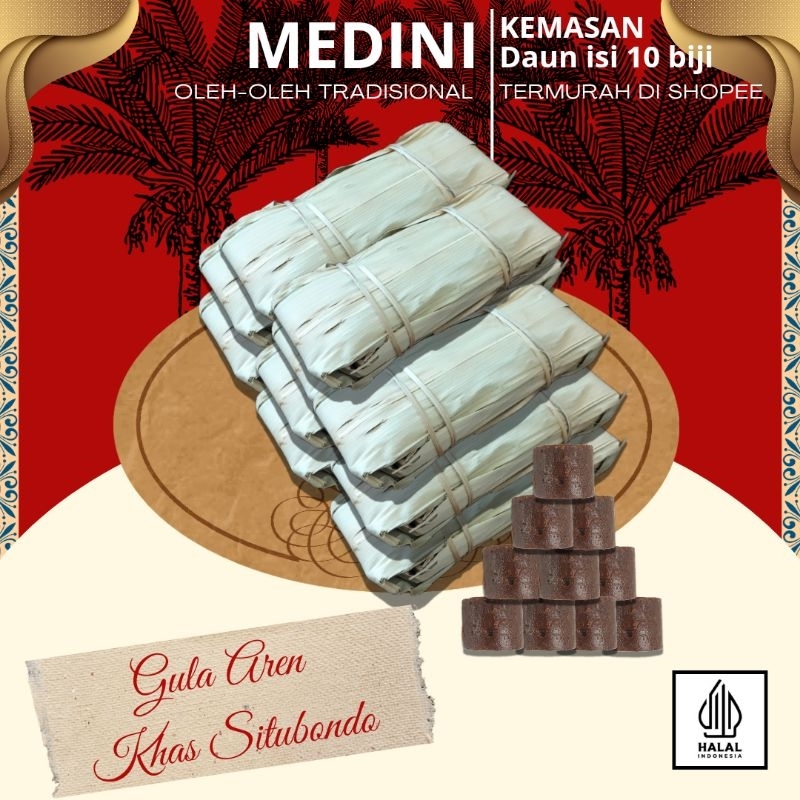 

GULA AREN ASLI KHAS SITUBONDO | KEMASAN DAUN ISI 10 BIJI GULA AREN BERKUALITAS