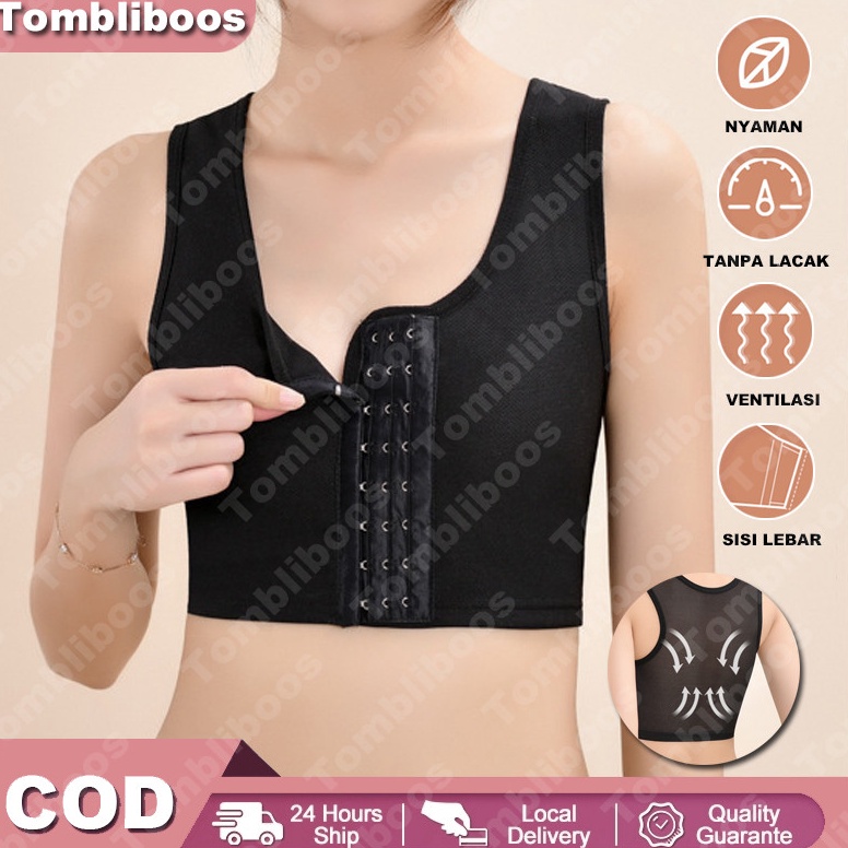 KODE U28S Rompi Kamisol Tipis Pakaian Dalam Korset Wanita Breast Binder Tidak Ada Bantalan Bra Bagia