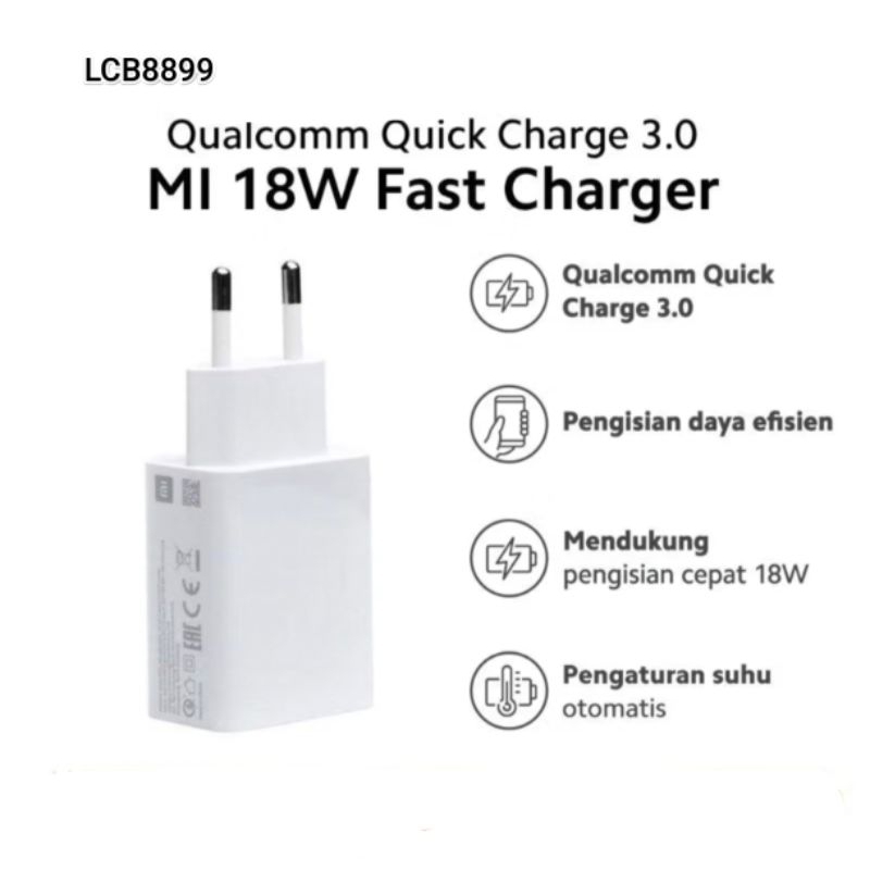 CHARGER XIAOMI 18W REDMI 9A 9C ORIGINAL 100% MICRO USB SUPPORT FAST CHARHING Casan Cas Adapter kepal