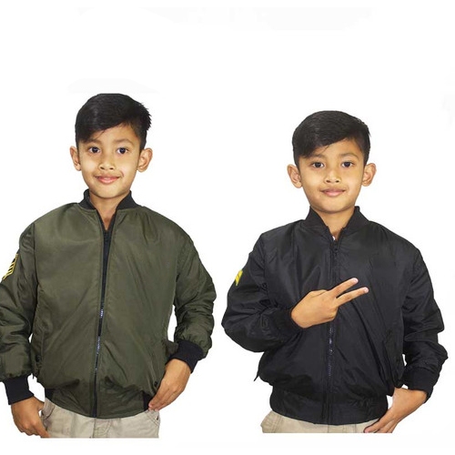 Jaket Bomber anak | Jaket anak polos | jaket kru anak polos | jaket bomber polos