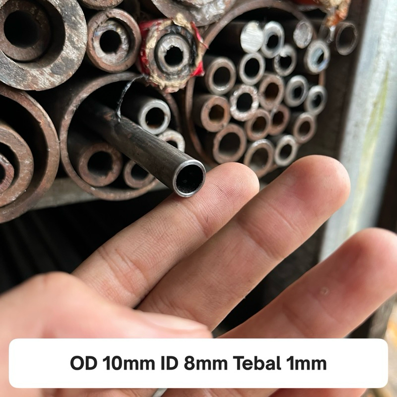 pipa besi od 10mm id 8mm tebal 1mm panjang 50cm