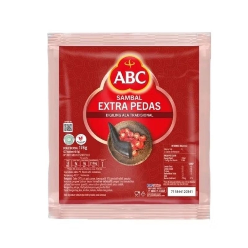 

ABC Saus sambal Extra Pedas 22x8 gram