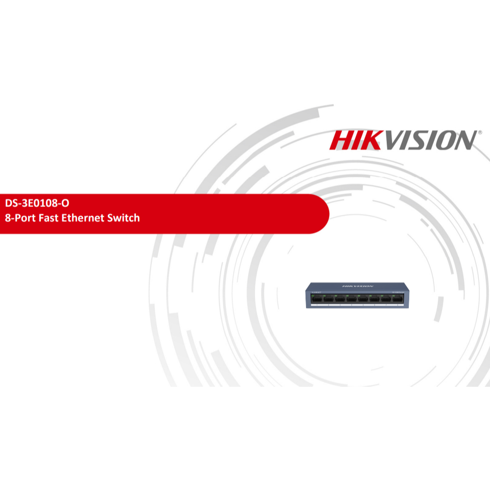 DS-3E0108-O 8-Port Fast Ethernet Switch PoE hikvision