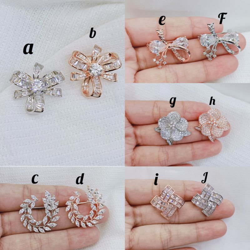 Bros peniti Minta premium import permata zircon