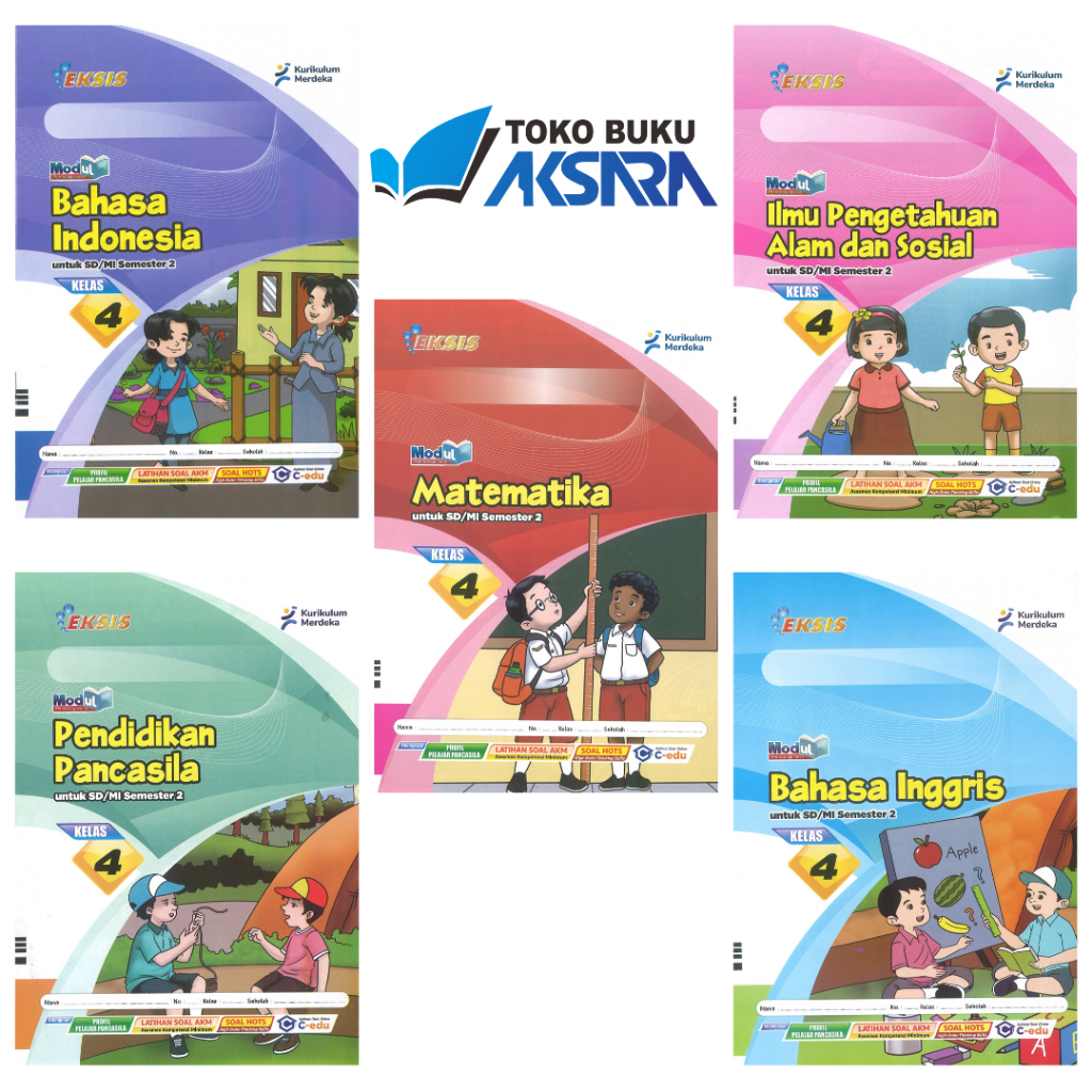 Paket LKS Eksis Kelas 4 SD Semester 2 Kurikulum Merdeka Tahun Ajaran 2024/2025 (5 Mata Pelajaran)