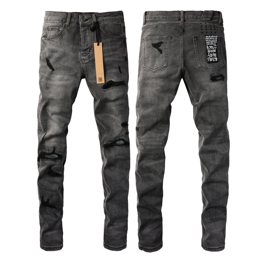 KSUBI Jeans skinny robek pria Amerika, celana panjang slim fit retro, celana kasual high street
