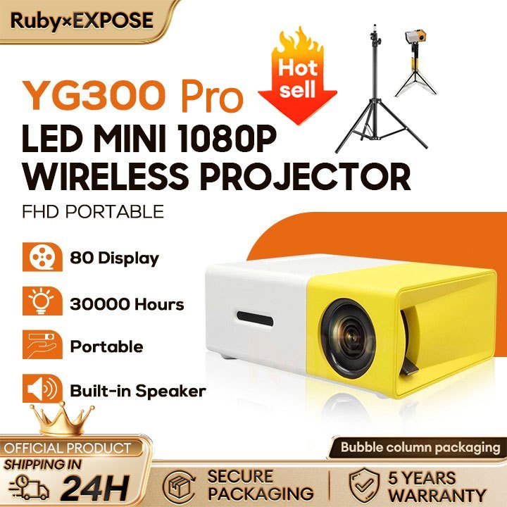 Proyektor mini YG300 Projektor Portable Led Proyektor HP Home Theater HDMI mini Proyektor HDMI