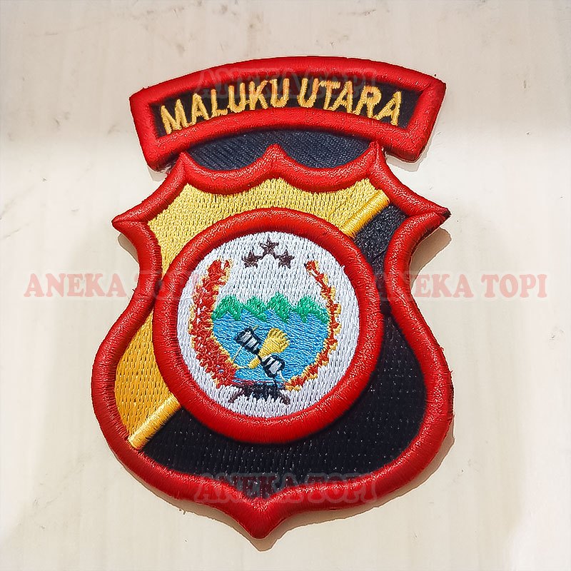 Badge Patch Logo Polda Maluku Utara Bordir Polda Maluku Utara - Aneka Topi