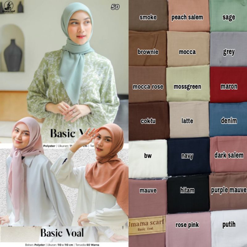 basic voal umama scraft / segiempat basic voal umama / basic voal