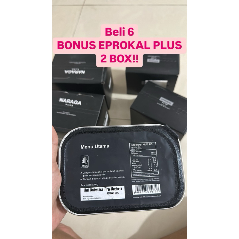 naraga eprokal plus ransum TNI POLRI makanan camping naik gunung exp feb 2025