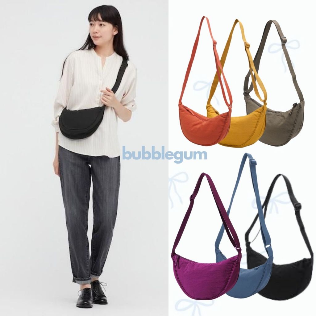 BUBBLEGUM - UNIQLO Dumpling Tas Sling Bag Wanita Pria Unisex Import Premium Shoulder Bag Kekinian