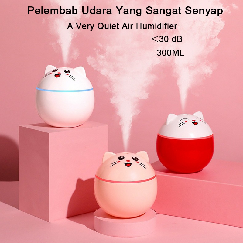 300ml-Pelembab Udara Ruangan Air Diffuser Essential Oil Air Diffuser Humidifier Aromatherapy Ruangan