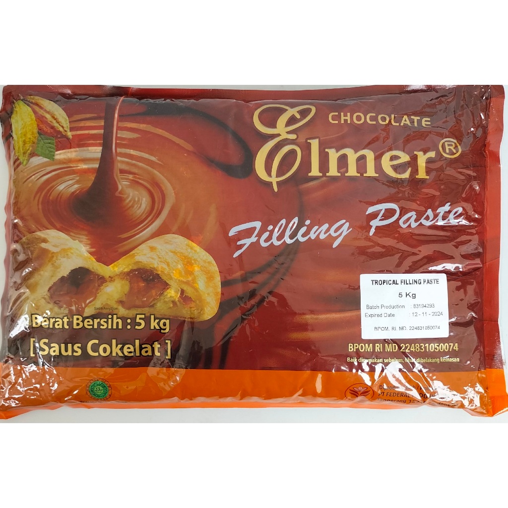 

Filling Coklat Isian Roti Premium Elmer Tropical 5kg [instant sameday]