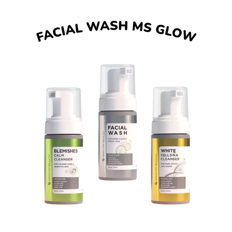 Facial Wash MS Glow Whitening Original Sabun Muka Cuci Muka Face Wash MS Glow Cleanser MSGlow