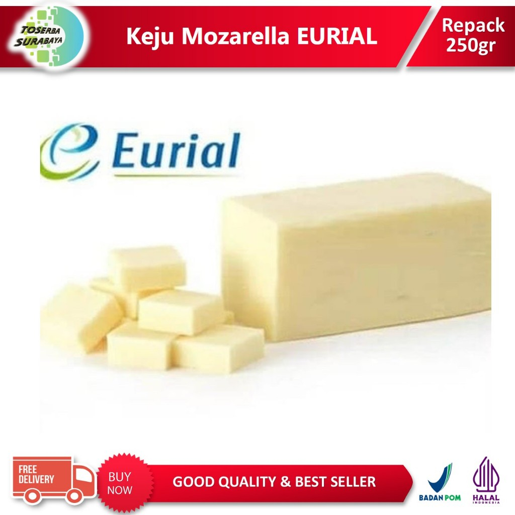 

Keju MOZZARELLA EURIAL 250gr Kemasan VACUUM - Mozarella - Mozarela