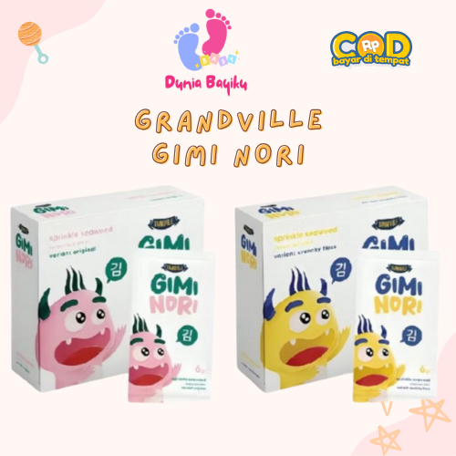 

Grandville Gimi Nori Rumput Laut Tabur - Original Crunchy Floss 1 Box isi 8 Sachet