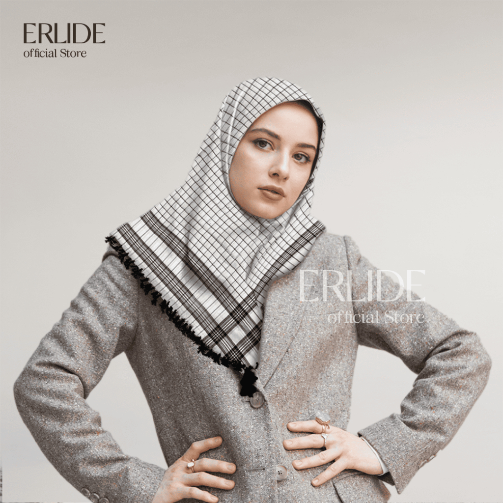 Kerudung Sorban Rumbai Segiempat Palestina Premium untuk Santri Wanita Muslim Berkualitas