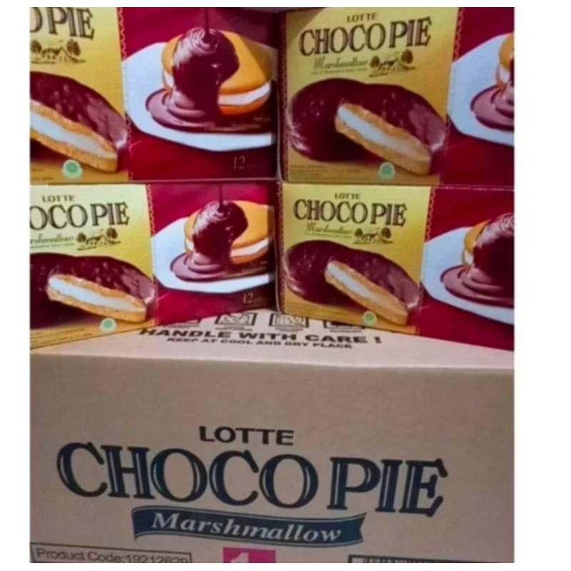 

lotte Choco Pie marshmallow 1 dus isi 8 box@96 bungkus