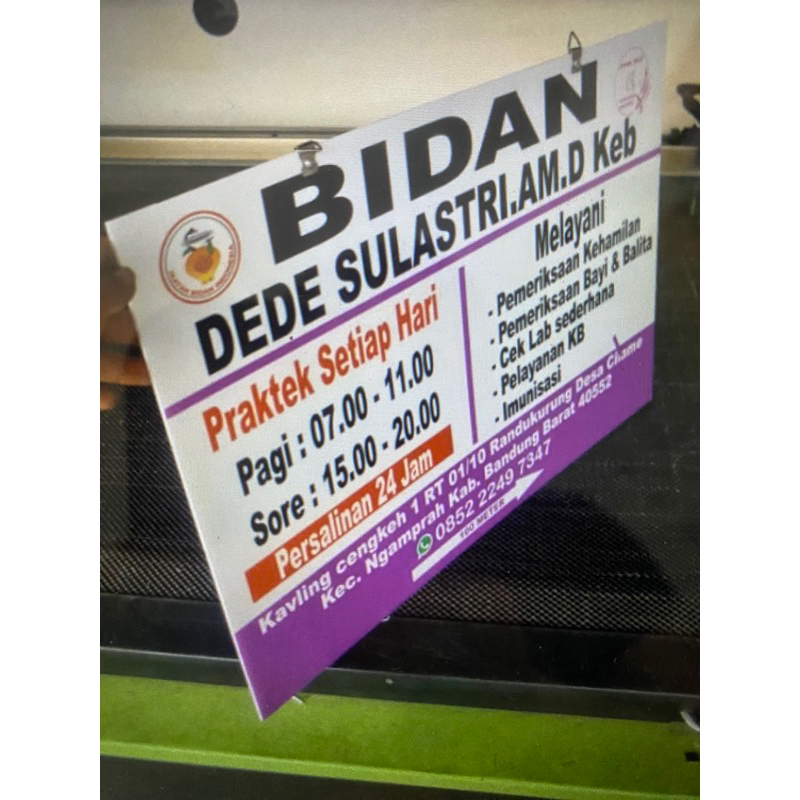 

Plang akrilik Ukuran 60cm x 40cm (akrilik dan stikernya saja)