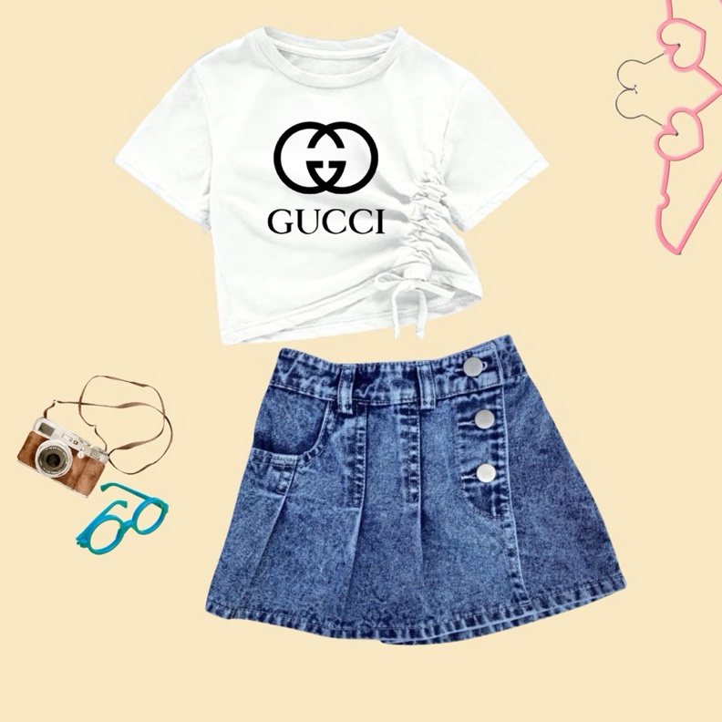 KODE E55P SETELAN ROK JEANS ANAK PEREMPUAN USIA 17 TAHUN