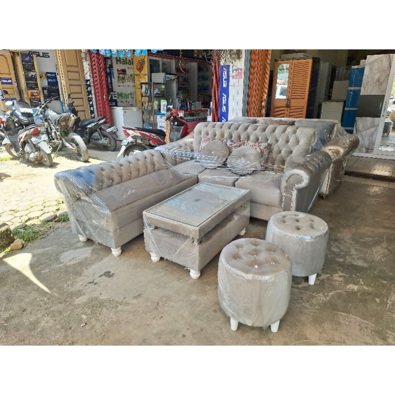 sofa kursi tamu L sudut jaguar