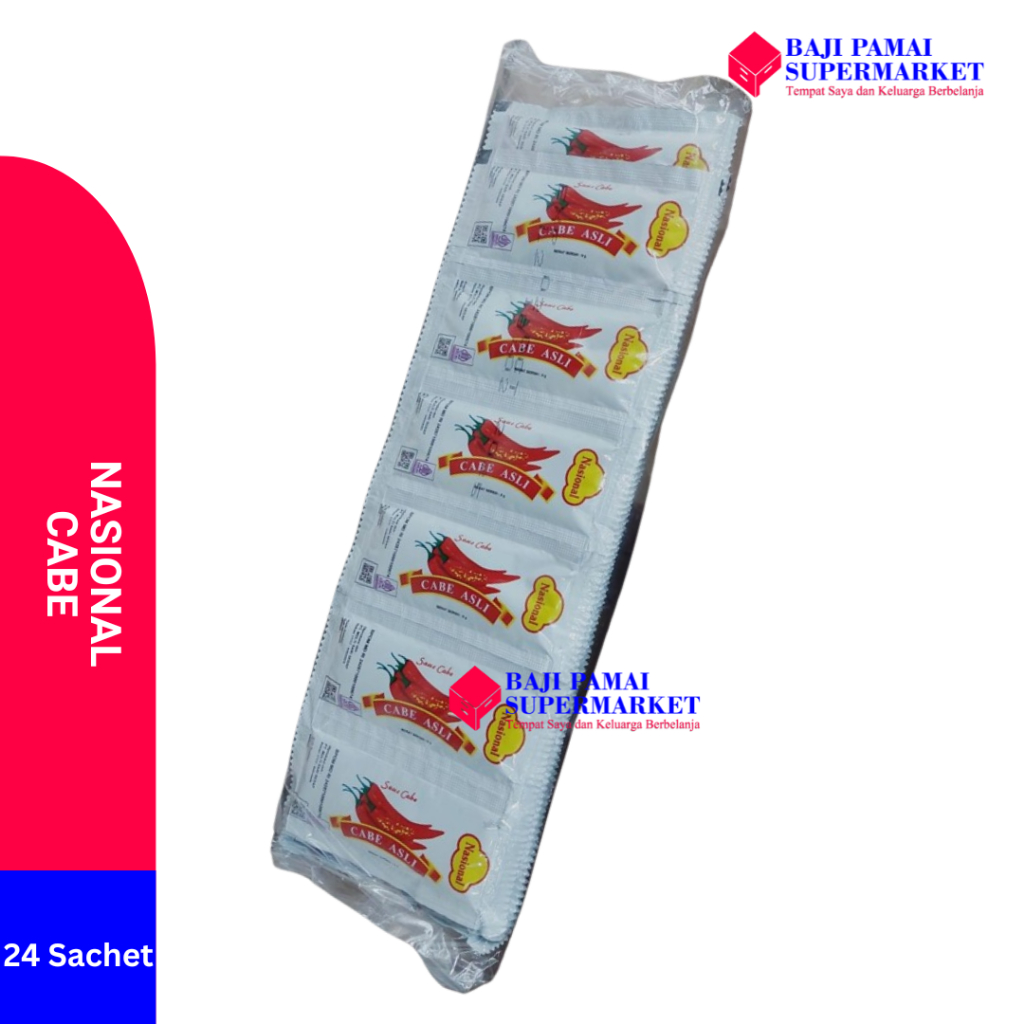 

Nasional Saus Cabe isi 24 x 9gr Saus Stick / Sachet