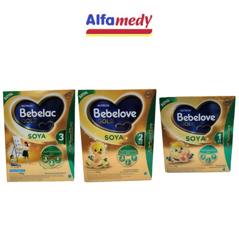 susu bebelac gold soya 3 vanilla, bebelove gold soya 1 dan 2