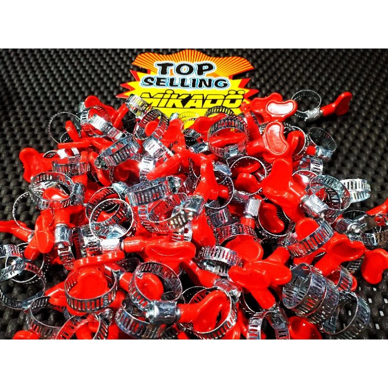 klem kupu selang fpr bensin oil cooler fu penjepit selang warna merah hijau kuning hawa filter beat
