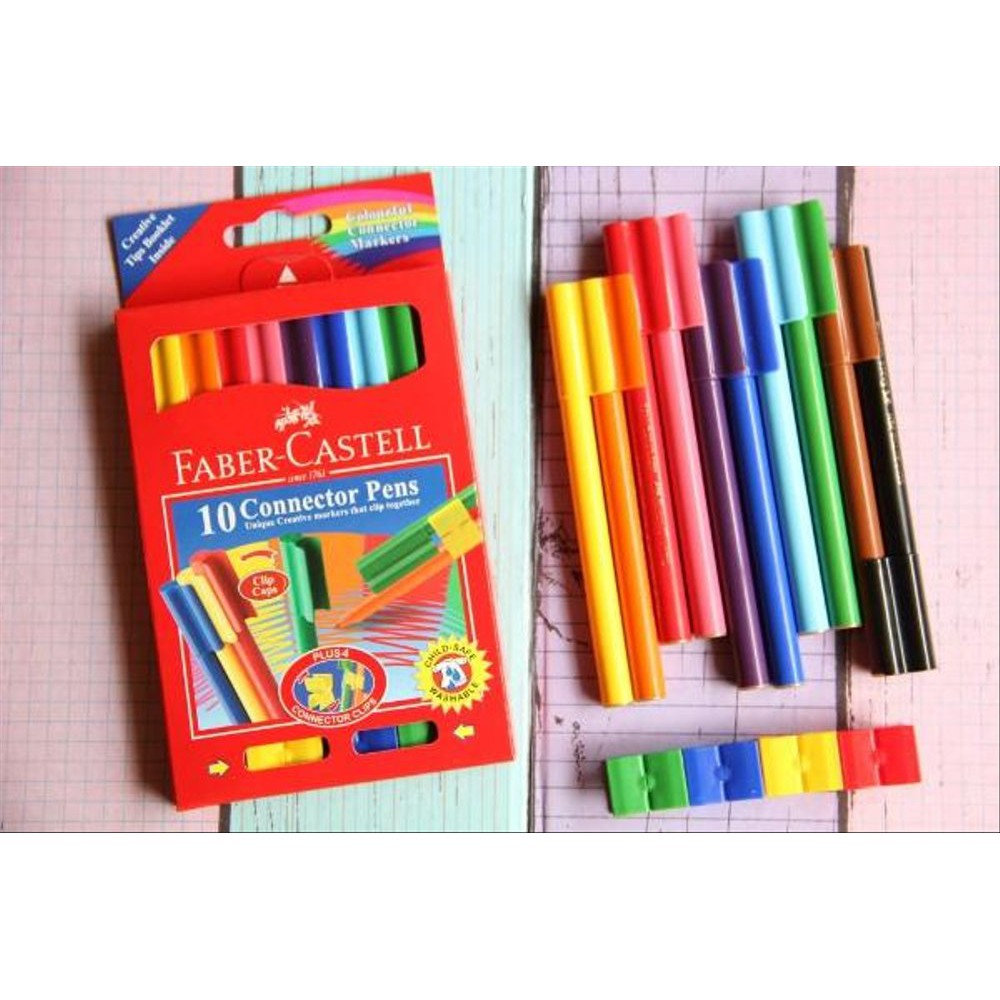 

FABER CASTELL CONNECTOR PENS 10 A spidol warna