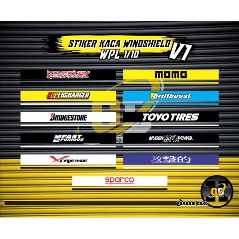 stiker kaca windshield RC WPL d12 1/10