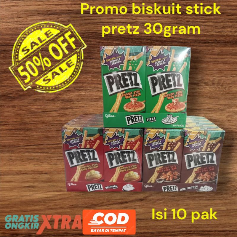 

biskuit stik pretz 1 box isi 10 pak promo