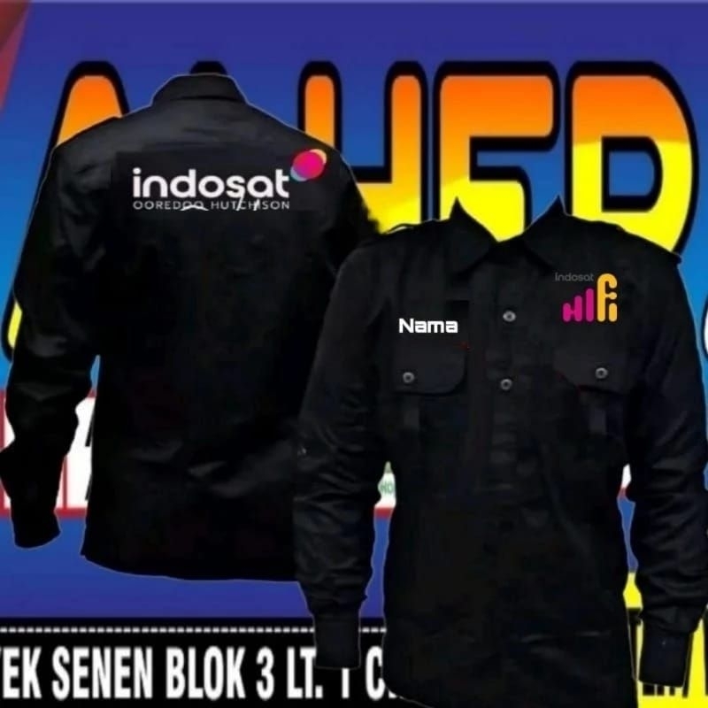 kemeja Indosat Ooredoo baju Indosat Ooredoo seragam Indosat Ooredoo Pdh Indosat Ooredoo Pdl Indosat 