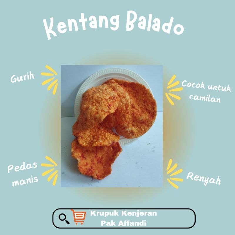 

Krupuk Kentang Balado Matang 100gram ~ Oleh-oleh Surabaya ~
