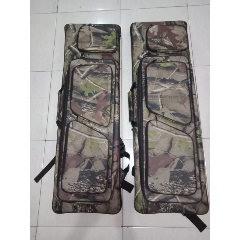 tas senapan kotak camo 120 cm lebar 35 cm plus pompa GX busa tebal