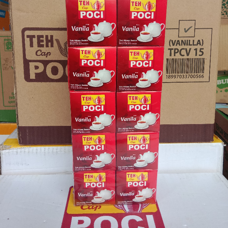 

TEH CAP POCI BUBUK/TUBRUK/SEDUH/ VANILA 50 GR PER PACK ISI 10