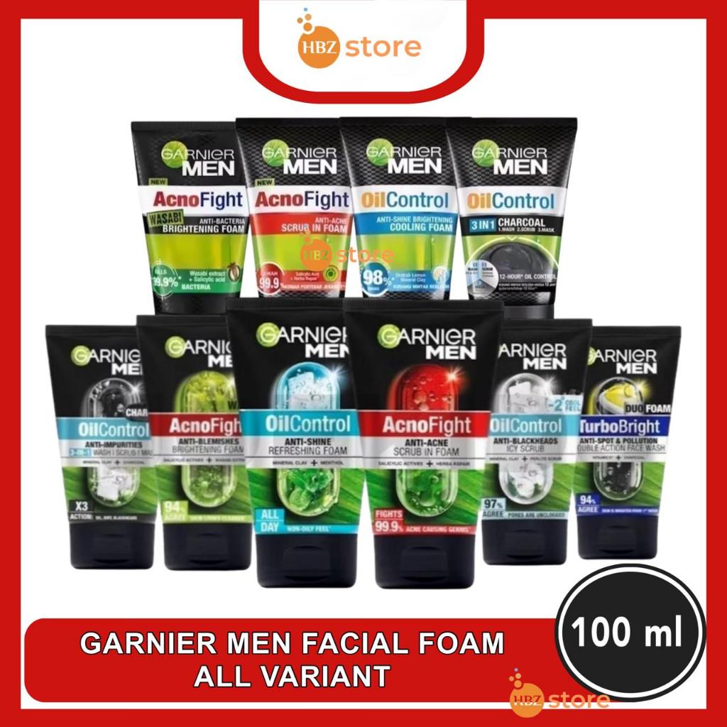 Garnier Men Sabun Cuci Muka Facial Scrub / Facial Foam 100ML All Variant