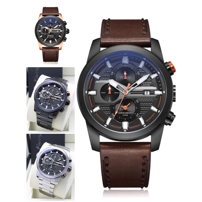 RB AC 6562 JAM TANGAN PRIA ALEXANDRE CHRISTIE AC6562 LEATHER AC 6562 6664 6559