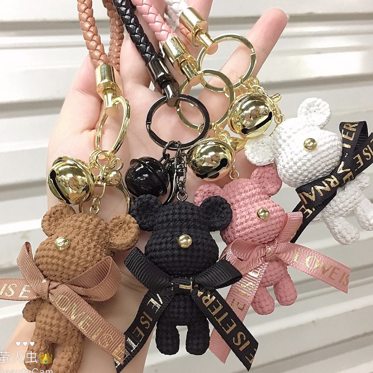 Diskon Khusus  Kartun beruang boneka Gantungan kunci resin Korea fashion Kreatif Beruang kecil yang 