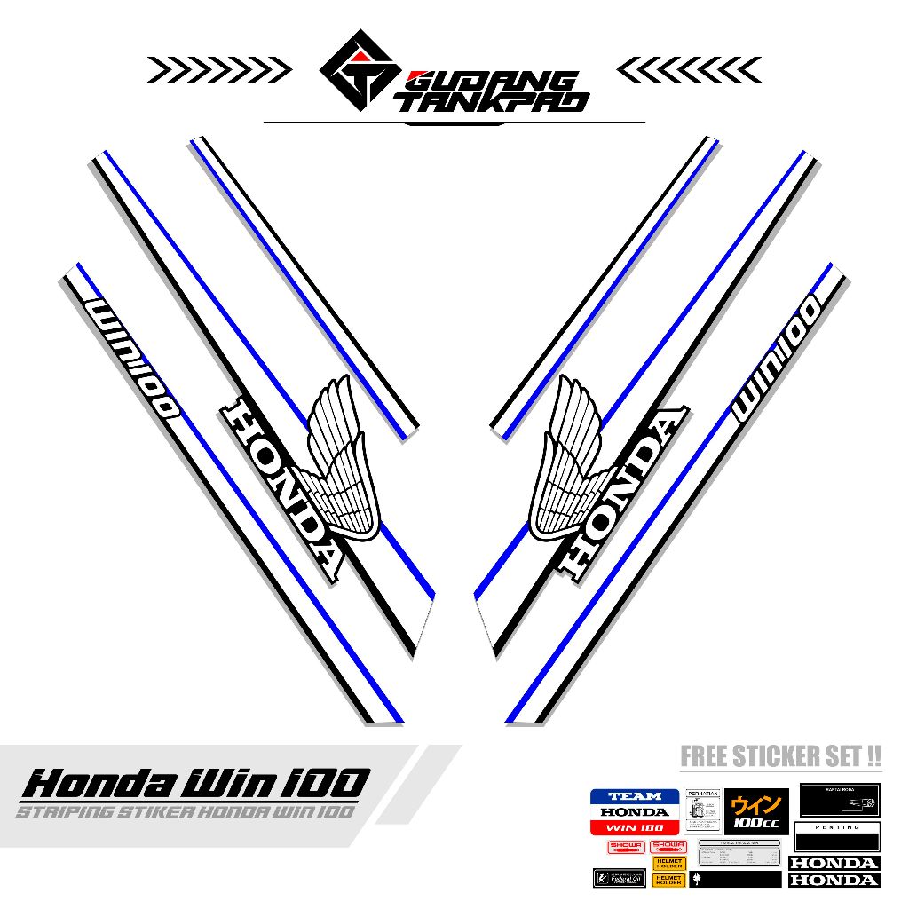 STRIPING HONDA WIN 100 / MTF 17 / STIKER STRIPING MOTOR WIN 100 / STRIPING WIN 100 / STIKER POLET WI