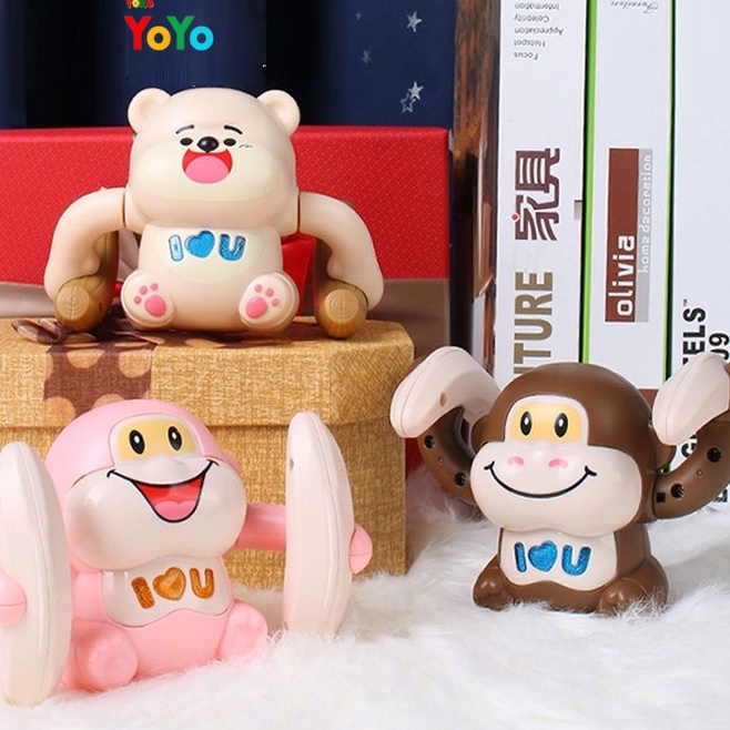 Update Keren  TokoYoyo Mainan Monyet Jungkir Balik Mainan Anak Bayi Kontrol Suara Musik Lampu Laki L
