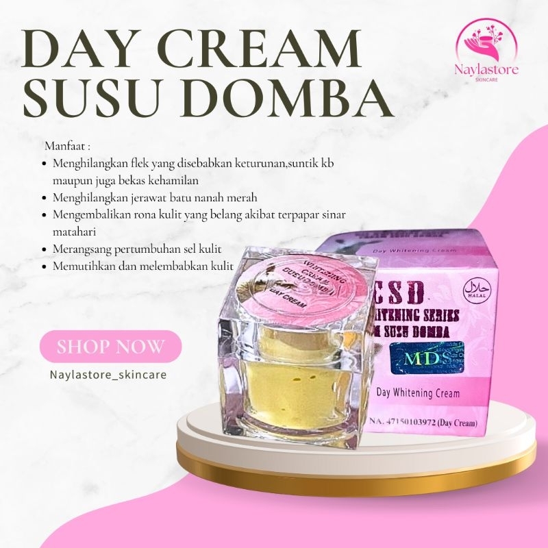Day Cream Susu Domba MDS Kemasan Besar 30gr - Krim Perawatan Wajah Mengglowingkan