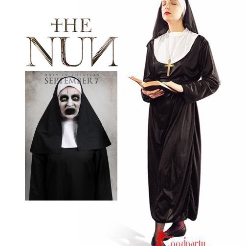 valak the nun biarawati cosplay costume kostum halloween hantu