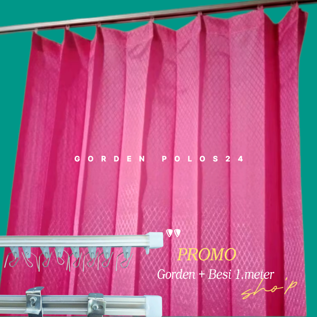 TIRAI GORDEN & RELL BESI 100 CM TIRAI GORDEN PLISKET CANTOLAN KAWAT JENDELA PINTU MOTIP SIDO POLOS